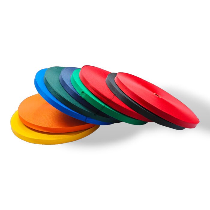 12mm Marron, Navy Blue, Parrot Green, Red, Royal Blue, Yellow, Black, Dark Green satin colour roll for lanyard id card tags (3)