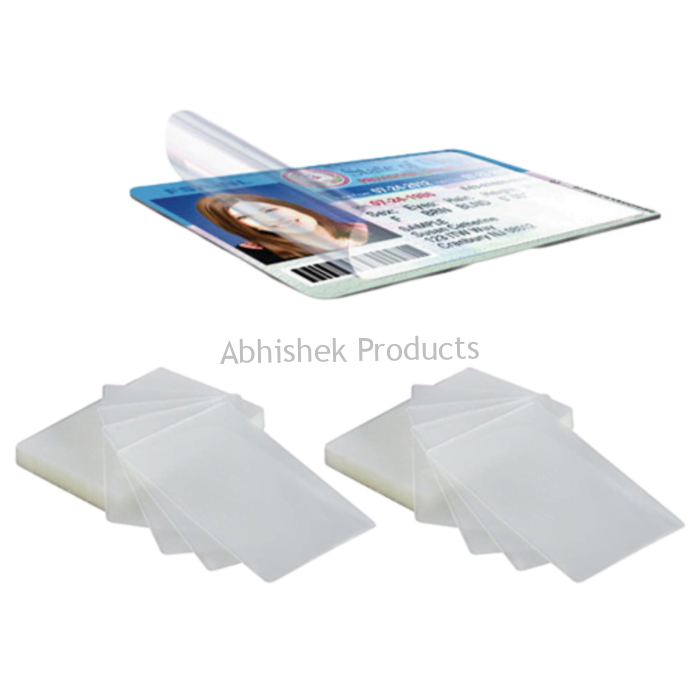 162 ABHISHEK 65X95MM 250 MIC HOT LAMINATION POUCH GLOSSY FOR ID CARDS AADHAR CARD 200 SHEETS