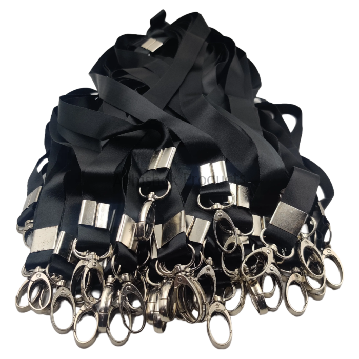20mm black satin fish hook satin id card tag lanyard abhishek products (2)