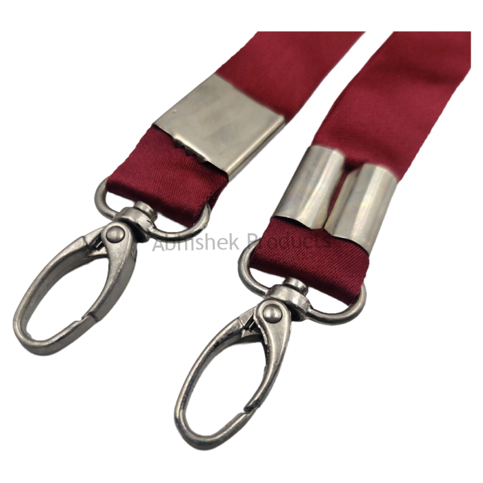 20mm marron satin fish hook satin hook id card tag lanyard abhishek products (3)