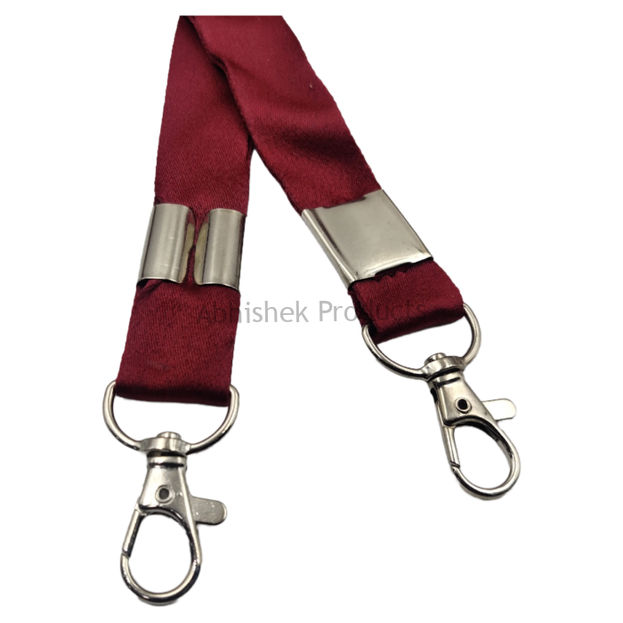 20mm marron satin lever hook id card tag lanyard abhishek products (1)