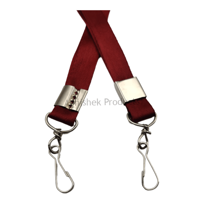 20mm marron twisted hook satin hook id card tag lanyard abhishek products (1)