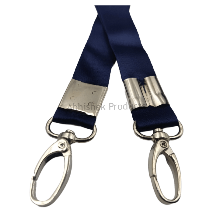 20mm navy blue satin fish hook satin id card tag lanyard abhishek products (1)