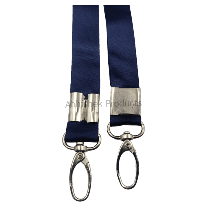 20mm navy blue satin fish hook satin id card tag lanyard abhishek products (3)