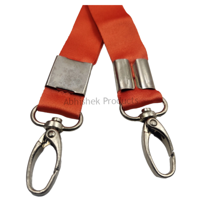 20mm orange satin fish hook id card tag lanyard abhishek products (1)