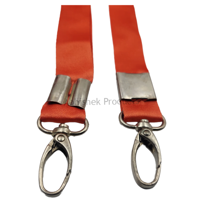 20mm orange satin fish hook id card tag lanyard abhishek products (3)