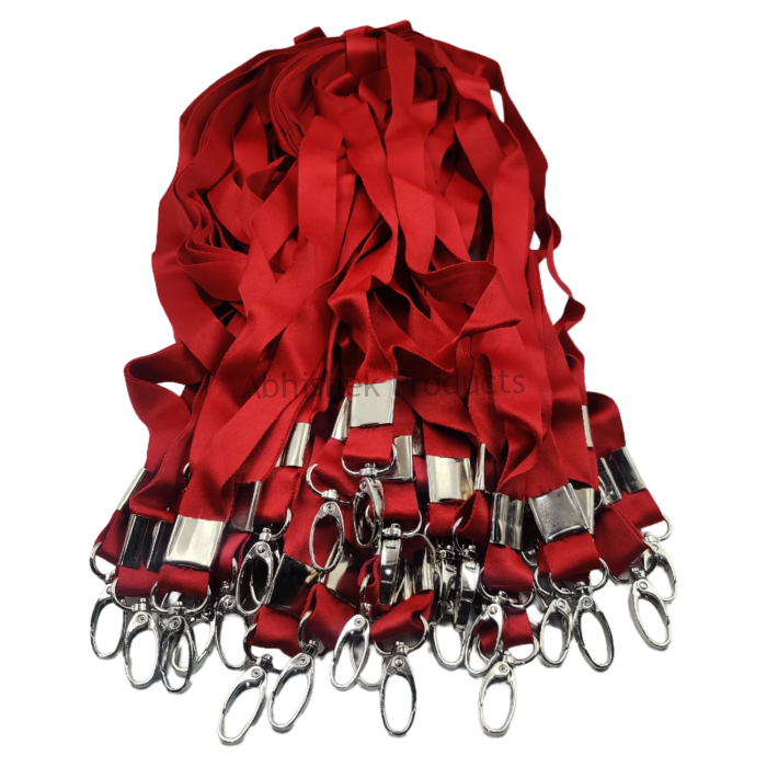 20mm red satin fish hook satin hook id card tag lanyard abhishek products (2)