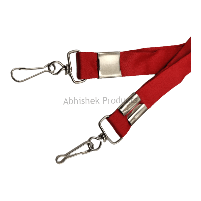20mm red twisted hook satin hook id card tag lanyard abhishek products (1)