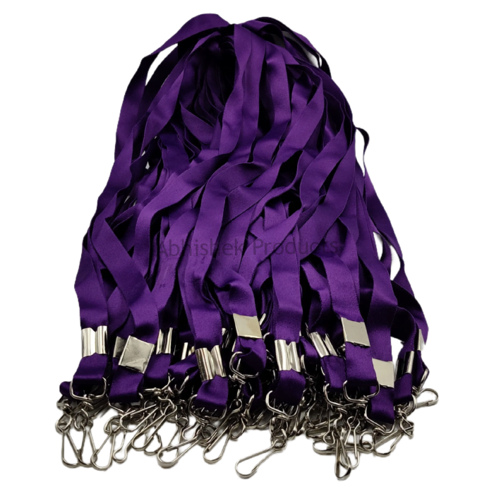 20mm violet satin twisted hook id card tag lanyard abhishek products (2)