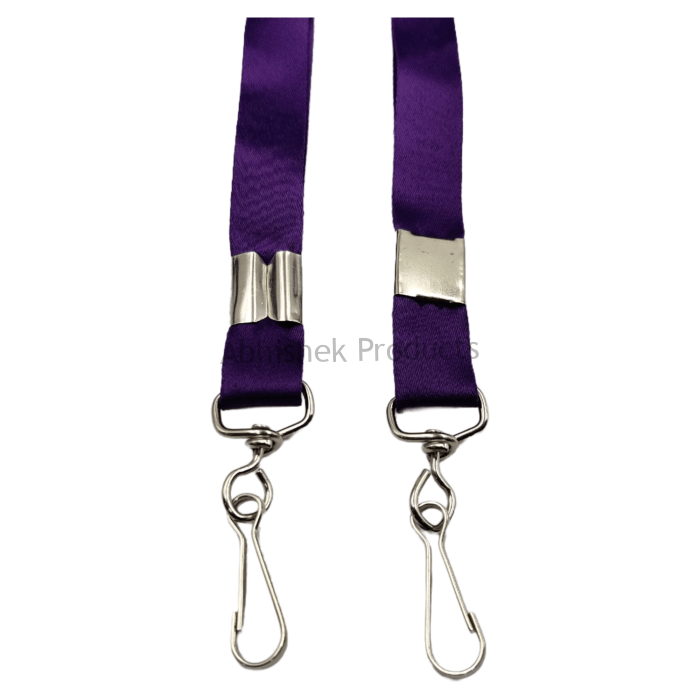 20mm violet satin twisted hook id card tag lanyard abhishek products (3)