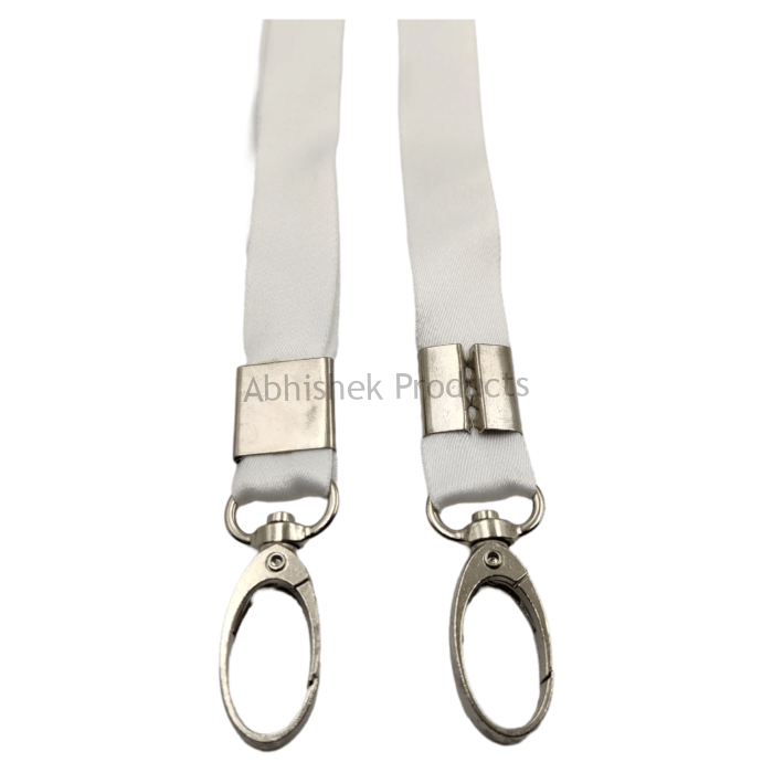 20mm white satin fish hook id card tag lanyard abhishek products (2)