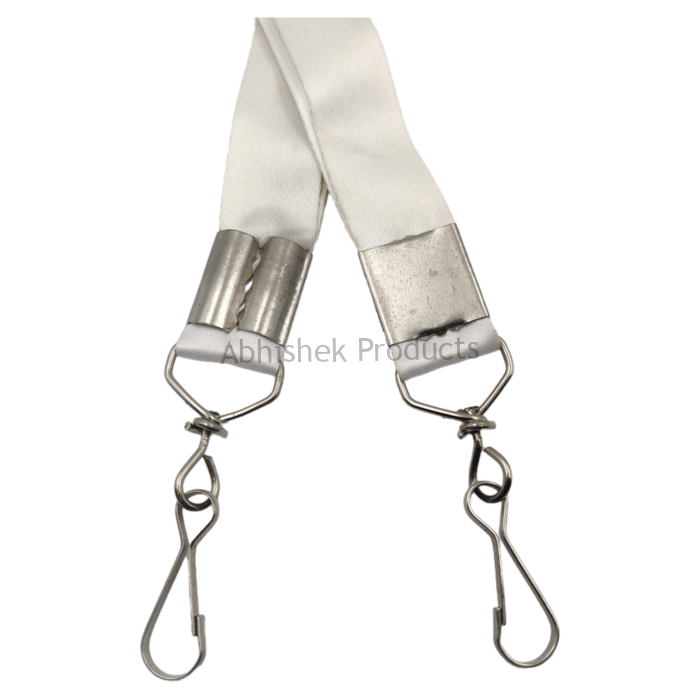 20mm white twisted hook hook satin hook id card tag lanyard abhishek products (1)