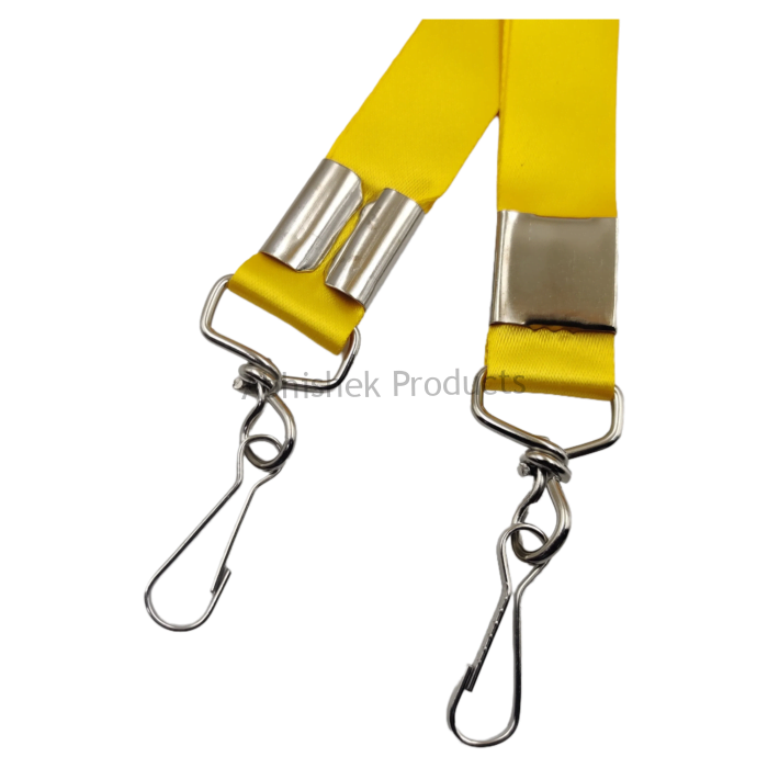 20mm yellow twisted hook satin hook satin hook id card tag lanyard abhishek products (1)