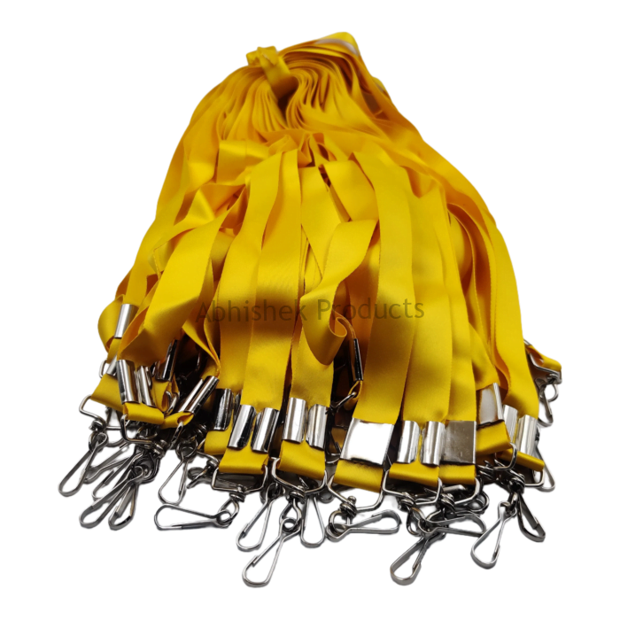 20mm yellow twisted hook satin hook satin hook id card tag lanyard abhishek products (2)