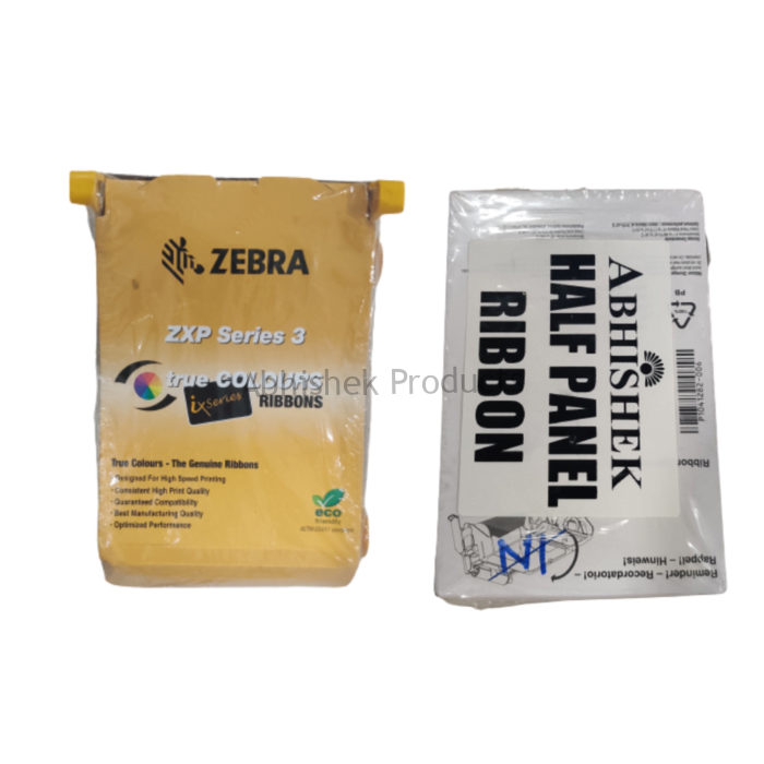 260 ZEBRA ZXP3 IS SERIES YMCKOKO Half Ribbon 250 Impression For ZEBRA Printer 1 Roll Colour Ribbon