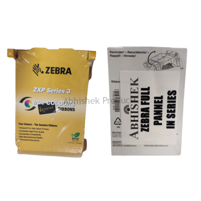 261 BRA ZXP3 IN SERIES YMCKO Full Ribbon 280 Impression For ZEBRA Printer 1 Roll Colour Ribbon