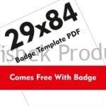 29x84 badge woo art template file format