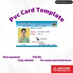 High-quality employee ID badge template, fully customizable and suitable for various uses