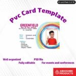 Professional corporate ID badge template, fully editable and sleek design