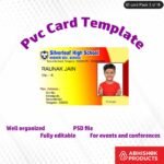Sleek and professional company ID card design template, customizable for various needs