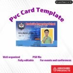 Professional PVC card design template, fully editable and suitable for multiple uses