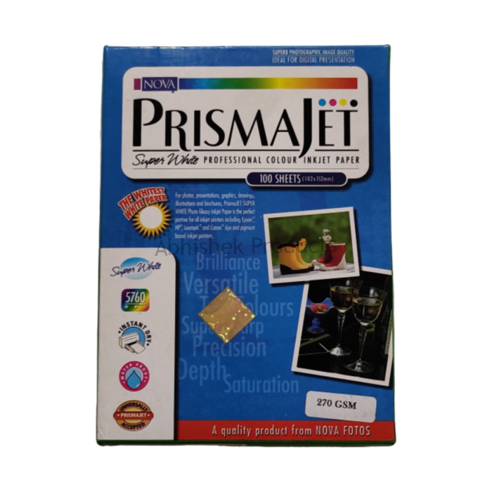 332 NOVA PRISMAJET A4 270 GSM PHOTO PAPER RC COATED 25 SHEETS FOR INKJET 1