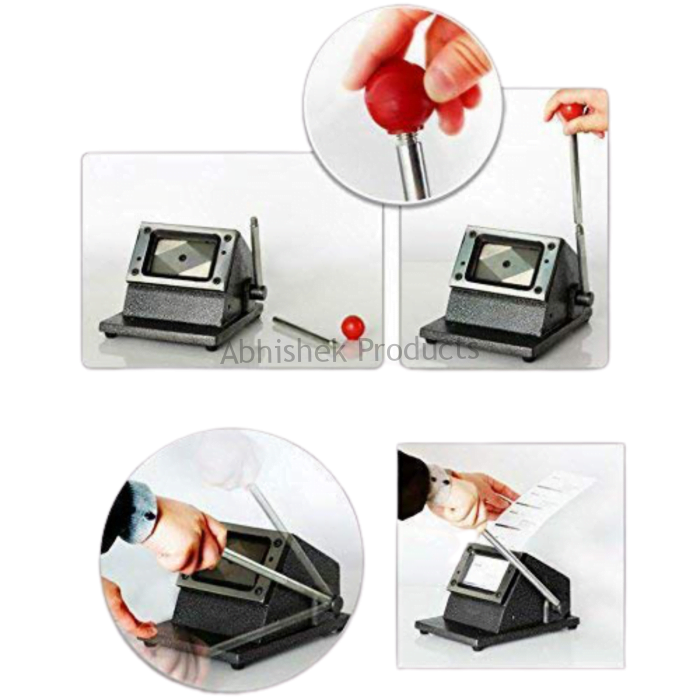 372 Abhishek 54x86mm Heavy Duty PVC Id Card Cutter 350 Mic Capacity For Pvc Id Cards