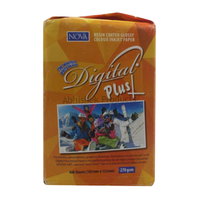 392 NOVA PRISMAJET MAXI 4X6 270 GSM PHOTO PAPER RC COATED 400 SHEETS FOR INKJET