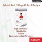 Professional corporate ID badge template, fully editable and sleek design