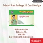 Professional corporate ID badge template, fully editable and sleek design