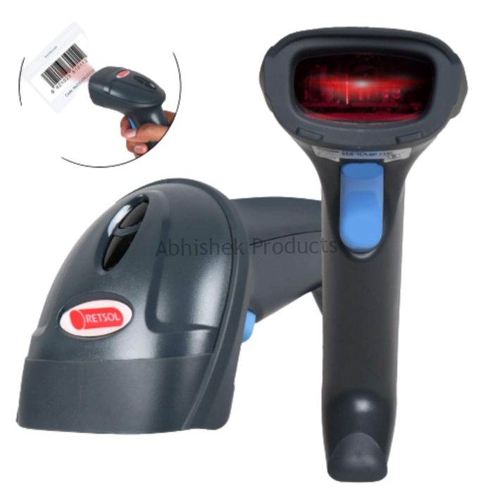 416 RETSOL LS 500 Laser Barcode Scanner BIS Approved Handheld 1 D USB Wired Barcode Reader Optical Laser High Speed for POS System Supermarkets