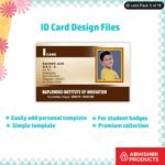 Professional corporate ID badge template, fully editable and sleek design