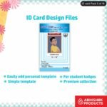 Professional corporate ID badge template, fully editable and sleek design