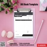 Minimal bill book design template for freelancers For Agency