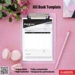 Professional single-colour bill book design for studios For Agency