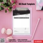 Editable single-colour bill book layout for quick edits For Fashion Store