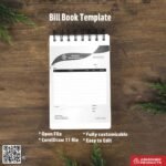 Minimal bill book design template for quick use For General Stores