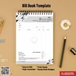 Clean customizable bill book layout for studios For Jewellers