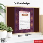 Certificate layout with a ribbon design For Asst