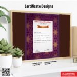 Certificate layout with an artistic design For Asst. House Keeper