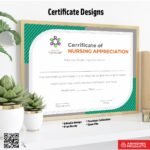 Certificate template with a classic design For Nursing