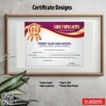 Certificate template for honorary awards For school Scholastic