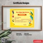Certificate with a ribbon outline design For school sports Games