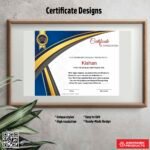 Certificate with a formal frame design For Appreciation