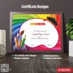 Certificate with an elegant design For Drawing