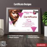 Certificate with a luxury border design For Make up Hair Style