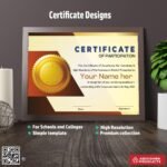 Certificate with a luxurious frame design For Outstanding Performance