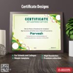 Certificate with a gradient background For Appreciation