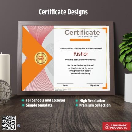 Certificate with a luxury border design For Appreciation