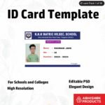 High-quality PVC ID card template, fully customizable and professional